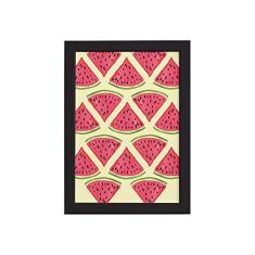 Imagem de Quadro Decorativo MDF Melancia Pedaços Moldura  22x32cm