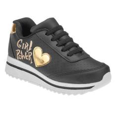 Imagem de Tenis Infantil Feminino Sneakers Com Solado Tendência Exclusiva - Club