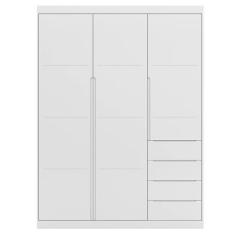 Imagem de Guarda Roupa Infantil 3 Portas 4 Gavetas Pérola Branco - Phoenix - Pho