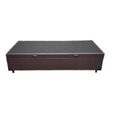 Imagem de Cama Box Baú Solteiro Blindado Sintético Marrom - Imperium Do Sono