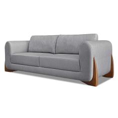 Imagem de Sofá 3 Lugares Yves Linho Cinza 230 Cm