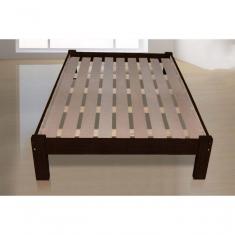 Imagem de Cama de Casal Turca Porto de Madeira Maciça Angelim Pedra Tauari Tabaco