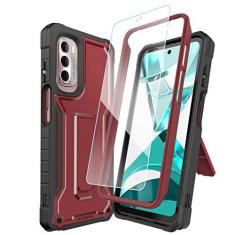Imagem de DUOPAL Capa para Motorola g Stylus 4G 2022, proteção de nível militar, à prova de choque, com protetor de tela HD de vidro temperado e suporte compatível com Moto g Stylus 4G 2022 telefone de 6,8