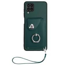 Imagem de Para Samsung Galaxy A12, capa carteira com suporte para cartão, capa de couro com cartões solts (8 cartões), suporte de anel de rotação de 360° para mulheres e homens, capa de presente para Samsung