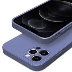 Imagem de Capa quadrada de telefone neon de silicone líquido para iPhone 11 14 13 12 Pro Max Xs Xr X 7 8 Plus Capa de proteção de lente completa, cinza azul, para iPhone 13 Pro