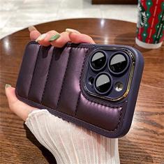 Imagem de Estojo de jaqueta de dissipação de calor respirável da moda para iPhone 14 11 12 13 Pro Max Plus Protetor de lente completo Capa de silicone macio, roxo escuro, para iPhone 12Pro Max