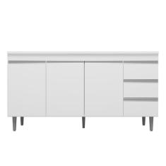 Imagem de Balcão de Cozinha Madrid para Pia de 160cm Branco - Montanaris Decor