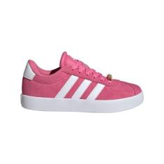 Imagem de adidas Tênis de skate unissex infantil Vl Court 3.0 (infantil), Rosa Fusion/Branco/Cinza, 18