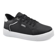 Imagem de Tênis Godiva Minimalista Recortes Feminino Preto Prata