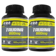 Imagem de 2x Taurina 100% Pura 90 Cápsulas 1600mg Dose - Flora Nativa do Brasil