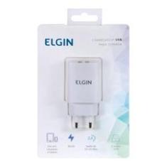 Imagem de Carregador De Tomada Elgin Com 2 Saida Usb 5v 2.1a, Bivolt