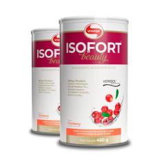 Imagem de Kit 2 Isofort Beauty Isolado Vitafor Cranberry 450G