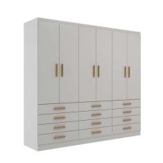Imagem de guarda-roupa casal new monaco 6 pt 12 gv branco