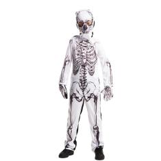 Imagem de Fantasia Halloween Esqueleto Caveira Infantil Grafite Luxo