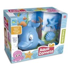 Imagem de Brinquedo Para Banho Kit Golfinho Azul Fundo Do Mar +3 Meses Cometa Br