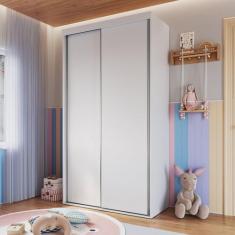 Imagem de Guarda-roupa Infantil 2 Portas de Correr Rc2105 Branco - Emovell