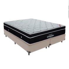 Imagem de Cama + Box Colchão Queen Com Molas Ensacadas Ortobom Europillow Elegant Cor:bege