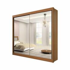 Imagem de Guarda Roupa Casal Com Espelho 2 Portas 6 Gavetas Las Vegas D`Doro Móveis Cinamomo