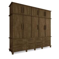 Imagem de Guarda Roupa de Casal Bettania com 5 Portas Malbec - Bela Móveis - Lua
