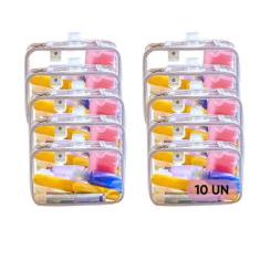 Imagem de Kit 10 Necessaires Perfumes Óculos Escuros Maquiagem Acessórios Praia 