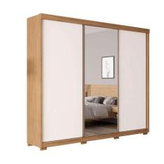 Imagem de Guarda Roupa Casal New Prime Com Espelho Hanover Pérola  - Village - V