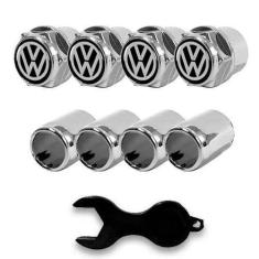 Imagem de Bico de Pneu Anti Furto Cromado VW - EmblemaTech