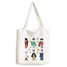 Imagem de Bolsa de lona tradicional japonesa para meninas locais bolsa de compras casual