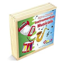 Imagem de Musicalização Memoria Instrumentos Musicais Mdf 28 Peças Caixa Carlu Brinquedos