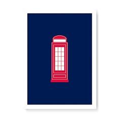 Imagem de Arte Maníacos Quadro Decorativo Cabine Telefônica - 23x16,25cm (Moldura em laca )