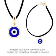 Imagem de Colar Olho Grego + Pulseira de camurça - Sunshine Cristais