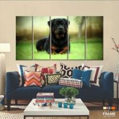 Imagem de Quadro Decorativo Cachorro 5 pecas 140x65 5 peças