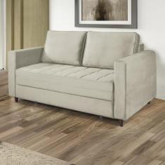 Imagem de Sofá Cama Belize 2 Lugares Com Pés De Madeira E Rodízios - Estofados F