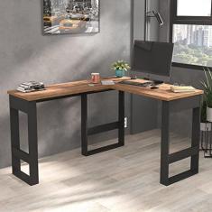 Imagem de Escrivaninha Industrial em L Foscarini Preto/solanum