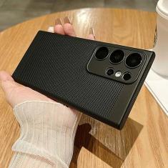 Imagem de Capa respirável de dissipação de calor de malha para Samsung Galaxy S23 S22 S21 Note 10 Plus 20 Ultra S20 FE A73 A53 A52 A54 Capa rígida para PC, preta, para Samsung A33 5G