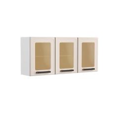 Imagem de Módulo Cozinha Bertolini Origens Armário 7009 3 Portas C-vidro Branco-areia