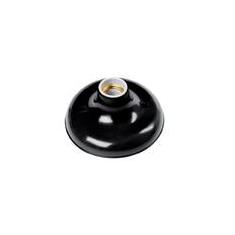 Imagem de Kit 6 Plafon Redondo Lâmpada Bocal Porcelana Preto Plaslumi