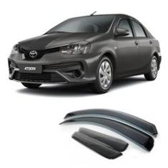 Imagem de Calha de Chuva Toyota Etios Sedan 2012 a 2019 4 Portas TG Poli Defletor Portas Protetor Janelas