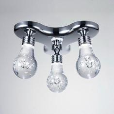 Imagem de Plafon De Acrílico E Metal Bella Iluminação Bulb No Voltagev Cromado/ Transparente