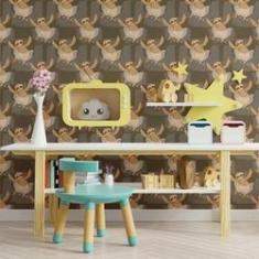 Imagem de Papel De Parede Adesivo Preguiça N09065 Rolo 0,58x3,00M