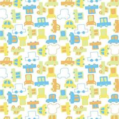 Imagem de Papel De Parede Adesivo Infantil Carrinhos 2,70x0,57m