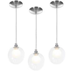 Imagem de kit 3 Lustres Pendentes Harmony Bolinha Escovado