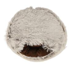 Imagem de Cama Cat Caverna Soft Fofa e Confortável Cama de Pelúcia para Animais de Estimação Aconchegante e Semi Fechada Com Almofada para Uso Interno (M)