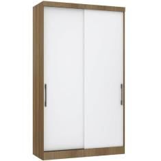 Imagem de Guarda Roupa Modulado 134,50cm 2 Portas De Correr Paris Luciane Móveis Avelã Pf Com Branco Pf
