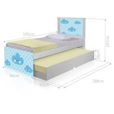 Imagem de Bicama Nuvem Menino com Colchões - Mais de Casa