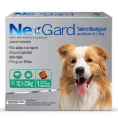 Imagem de Antipulgas e Carrapatos NexGard para Cães de 10,1 a 25kg - 1 Unidade