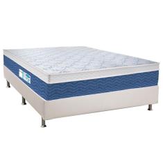 Imagem de Cama Box Casal: Colchão Molas Probel Prolastic Blue + Base Crc Courano White(138X188)