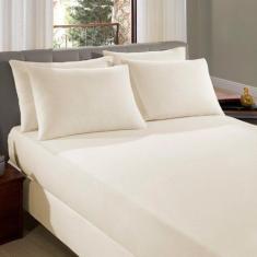 Imagem de Lençol Casal Com Elástico Em Malha 100% Algodão Macio Avulso - Sul Bra