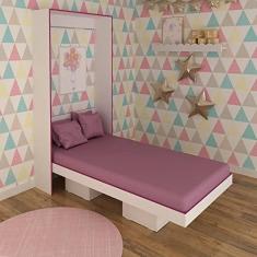 Imagem de Cama Infantil Articulada Cm8015 Tecnomobili 97,2x193cm Branco/rosa