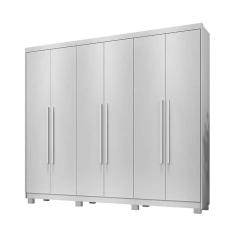Imagem de Guarda Roupa Casal 6 Portas 4 Gavetas Verona Benetil Móveis Branco