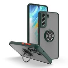 Imagem de Capa de telefone anti-queda fosca com anel magnético para Samsung Galaxy S22 Ultra S21FE S20 S8 S9 S10 Plus Note 20 10 9 8 A03 capa de suporte, verde escuro, para Samsung S10